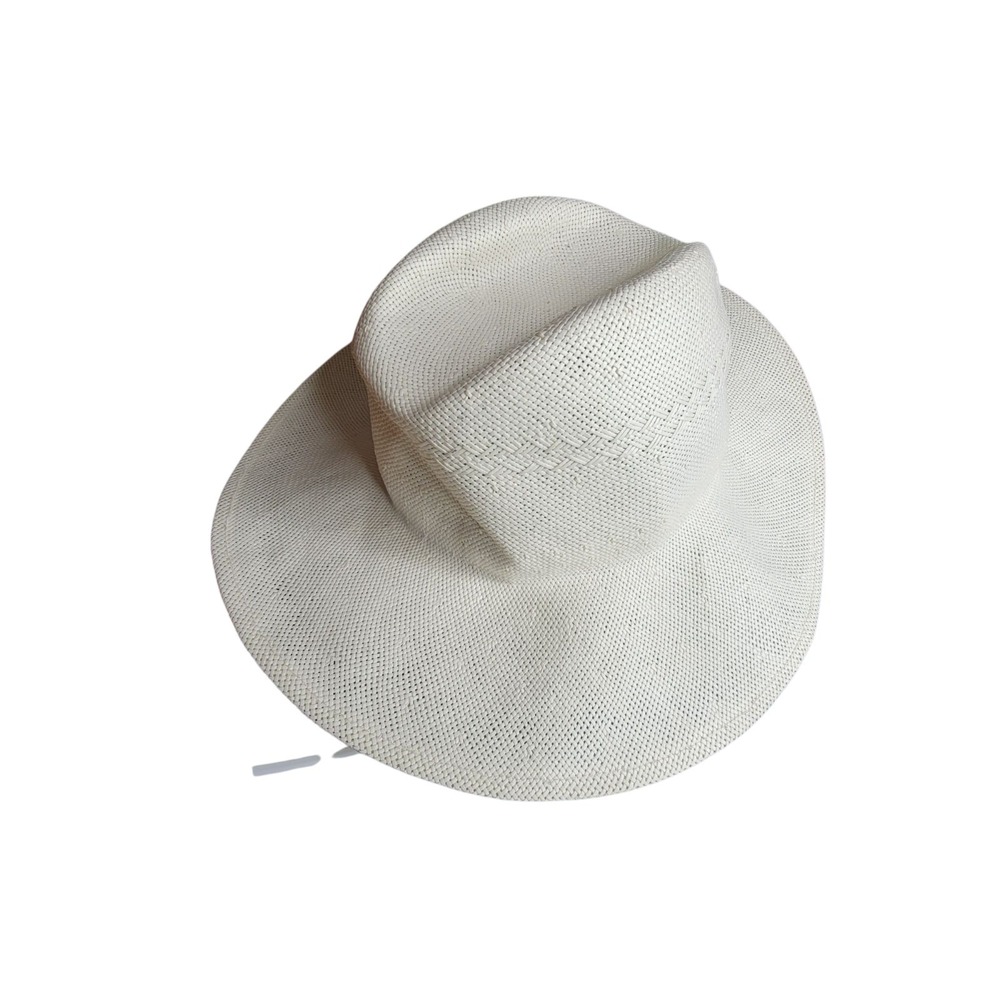 NWOT New VINCE Fedora Packable Straw Hat L XL $155